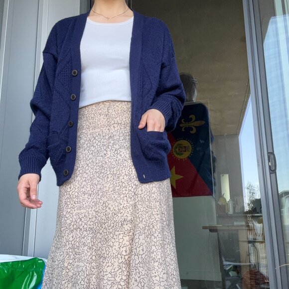 Vintage Cooper Monsieur Navy Grandpa Vest size L - Picture 7 of 9